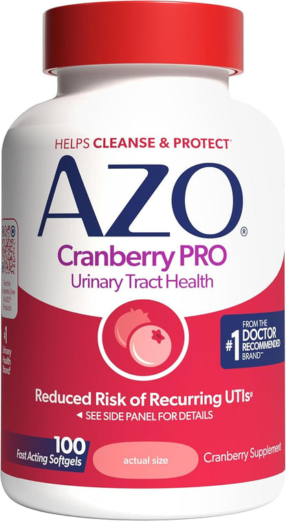 AZO Pro Strength Cranberry 600mg supplement bottle