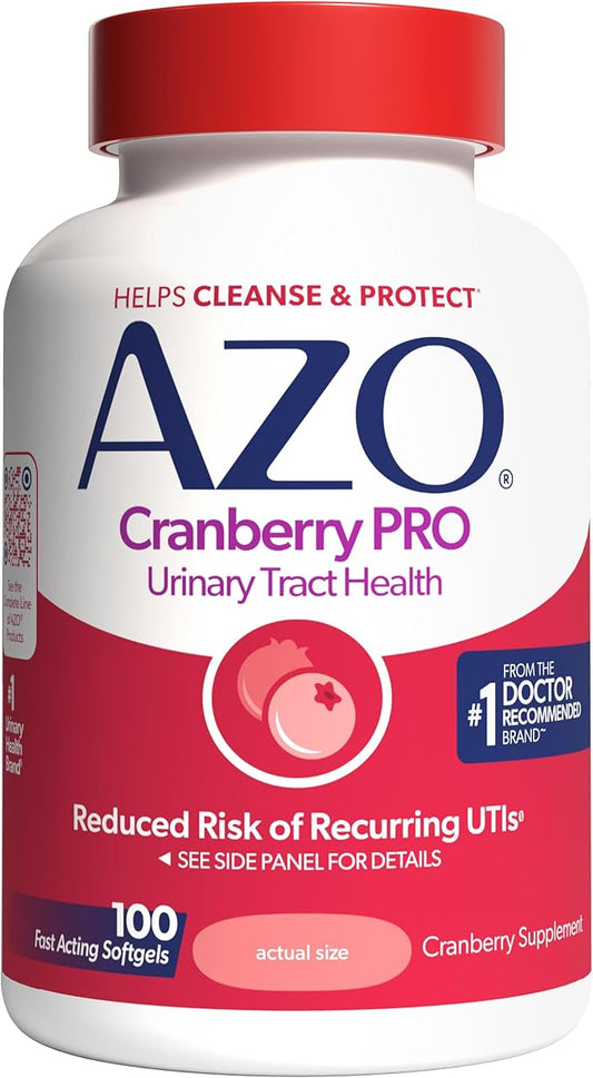 AZO Pro Strength Cranberry 600mg supplement bottle