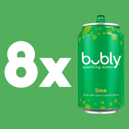 Bubly zero sugar lime sparkling water cans