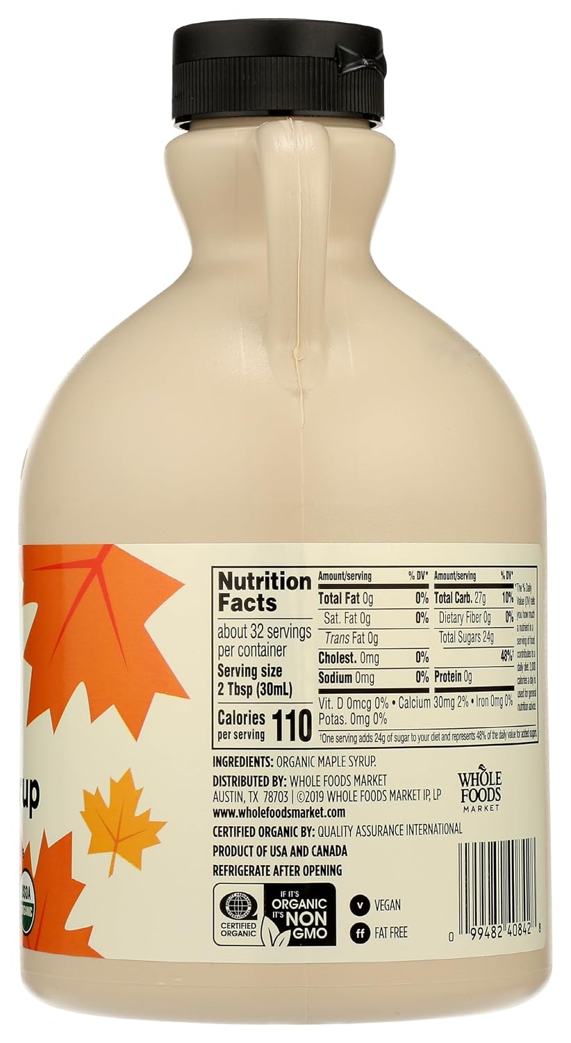32 fl oz organic maple syrup with rich maple flavor