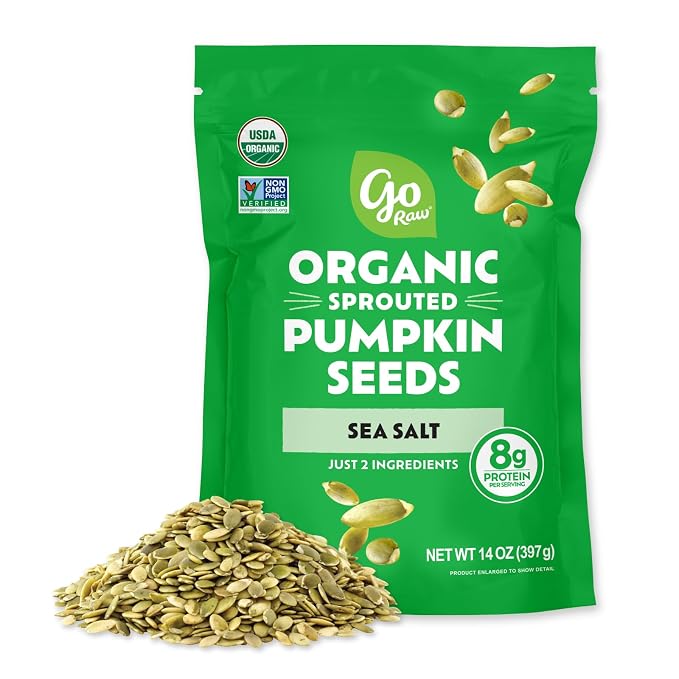 Go Raw organic sprouted pumpkin seeds sea salted snack