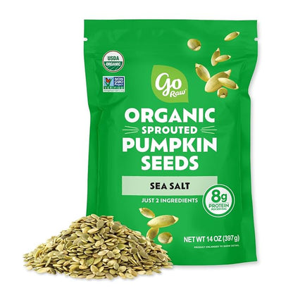 Go Raw organic sprouted pumpkin seeds sea salted snack