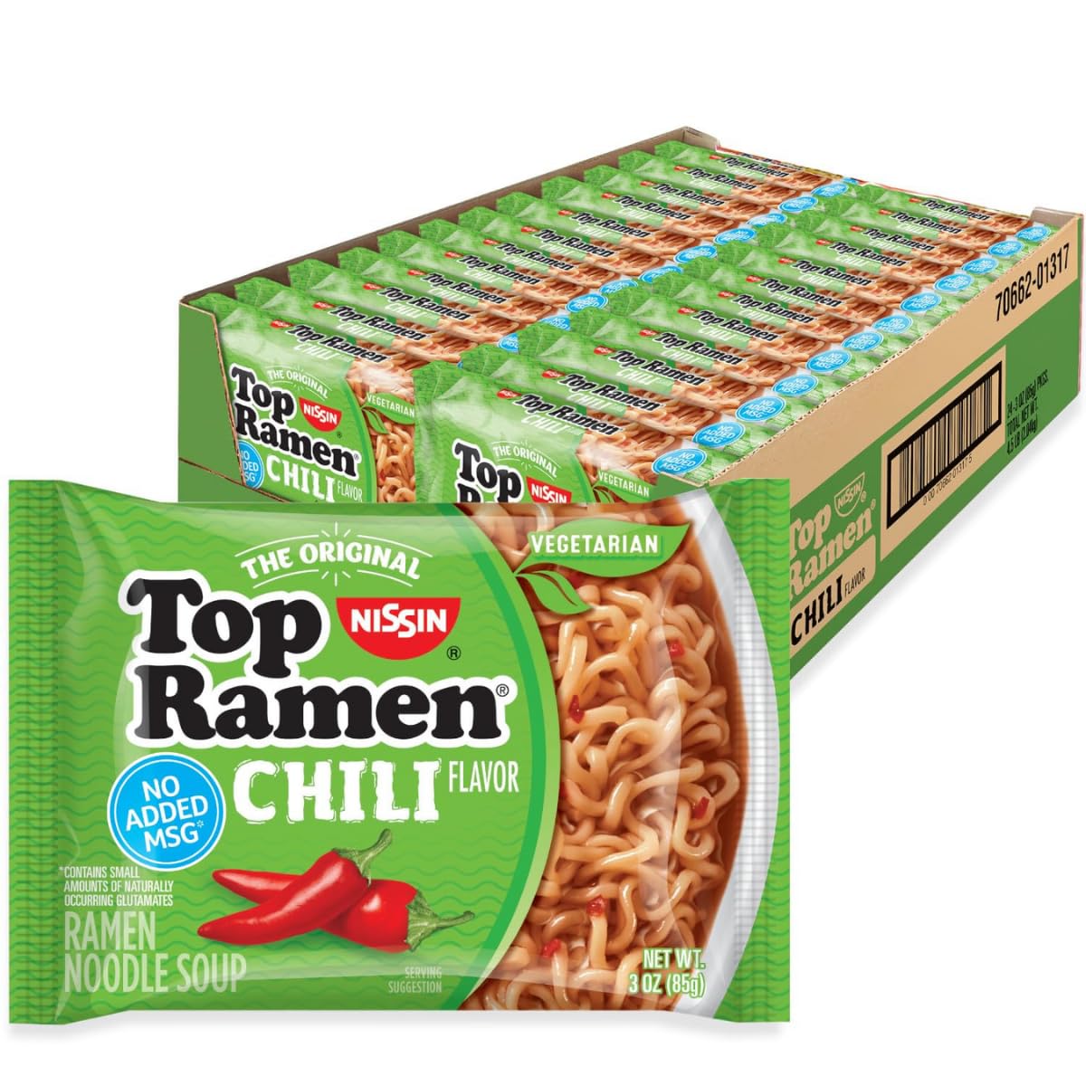 Nissin Chili instant ramen, 3-ounce packs