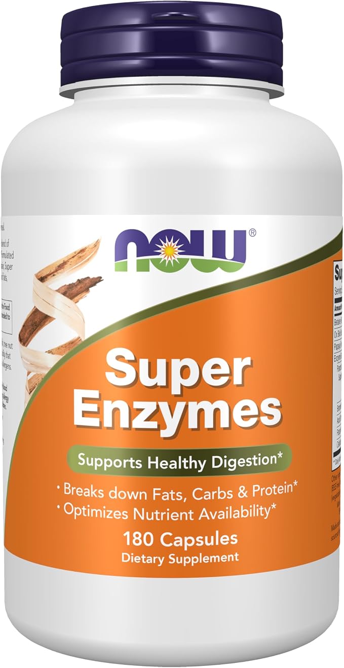 NOW Foods Super Enzymes 180 capsules bottle
