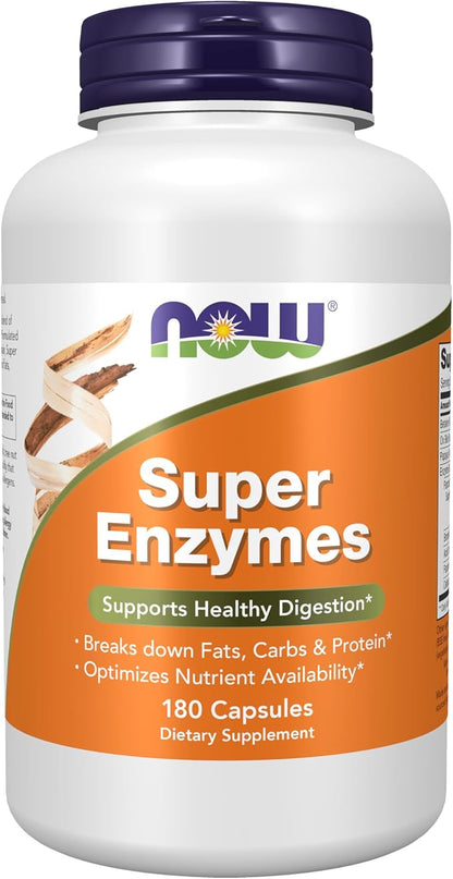 NOW Foods Super Enzymes 180 capsules bottle