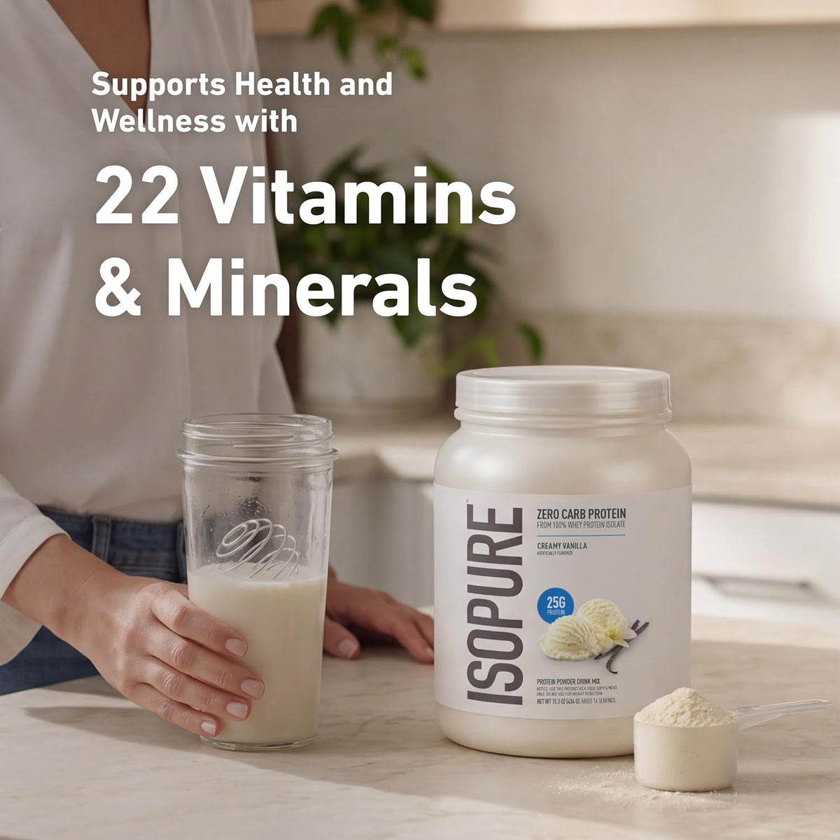 Isopure whey isolate protein powder 25g protein
