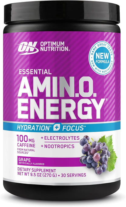 Optimum Nutrition Amino Energy grape powder tub