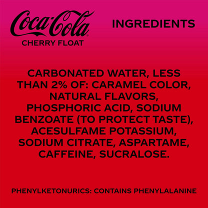 Cherry vanilla Coca-Cola Zero Sugar cans