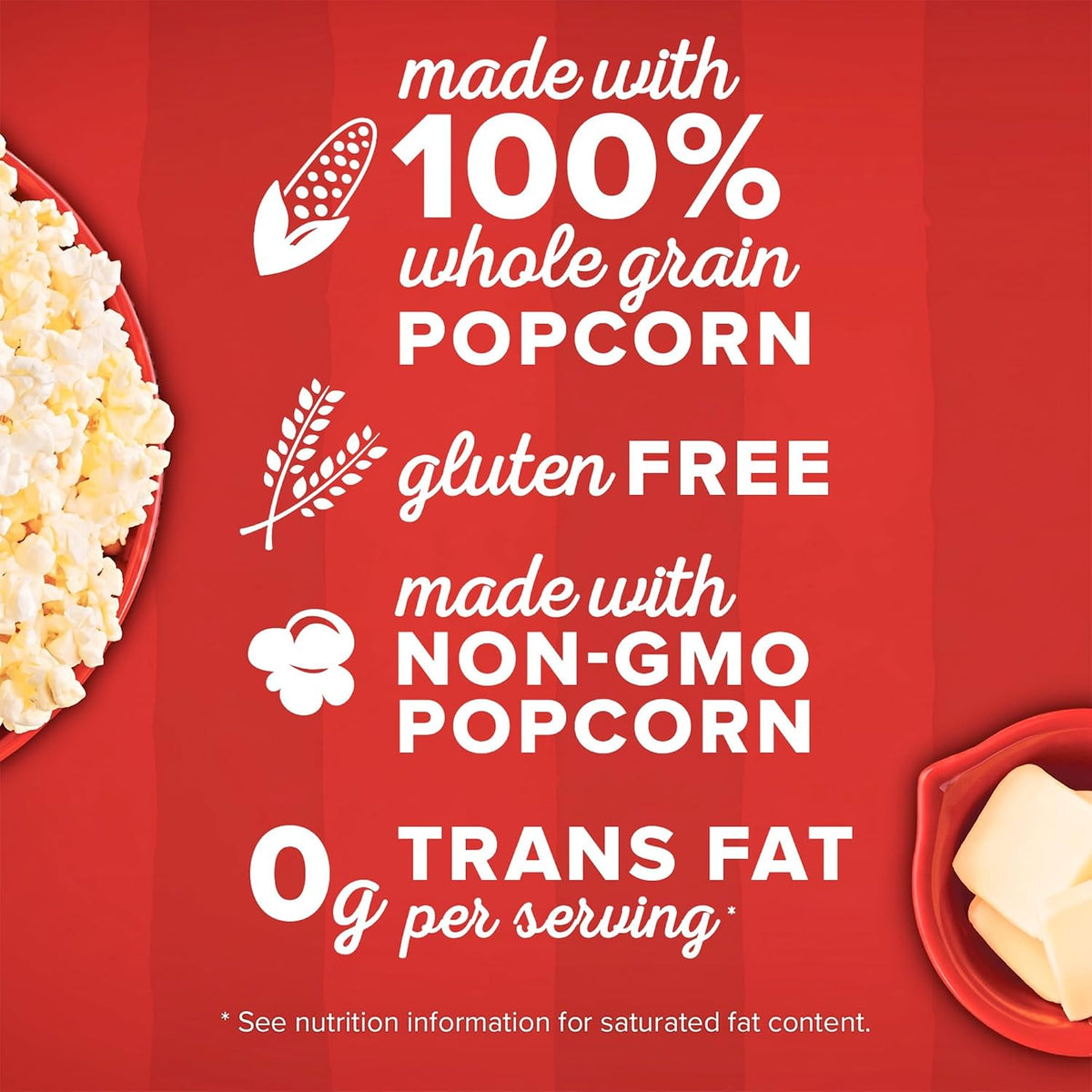 Orville Redenbacher's whole grain unpopped popcorn kernels