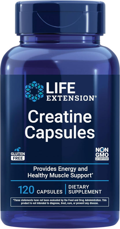 Creatine monohydrate capsules by Life Extension