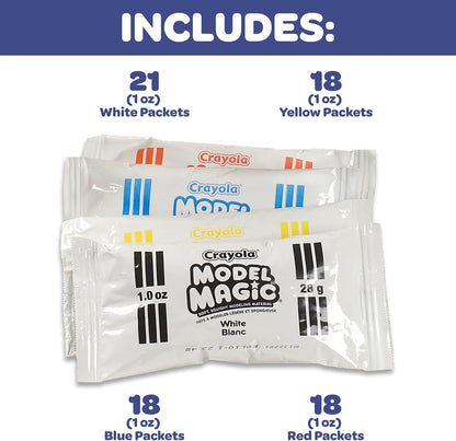 Crayola Model Magic red yellow blue and white packets
