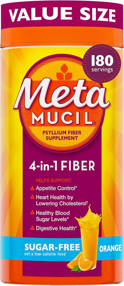 Metamucil 4-in-1 daily fiber powder container