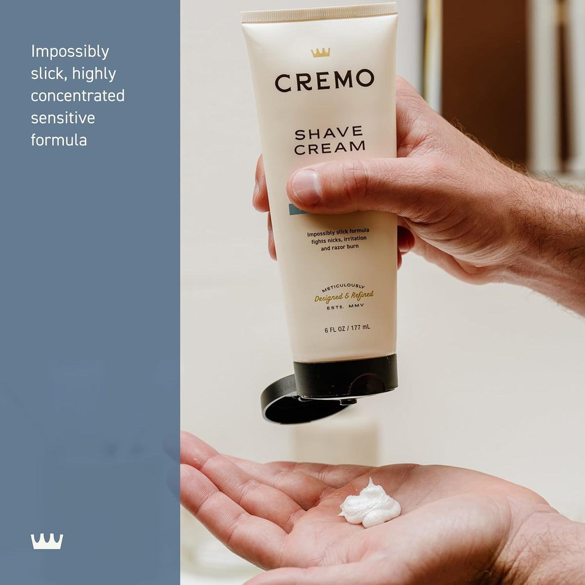 Cremo Sensitive 6 fl oz shaving cream for daily routine