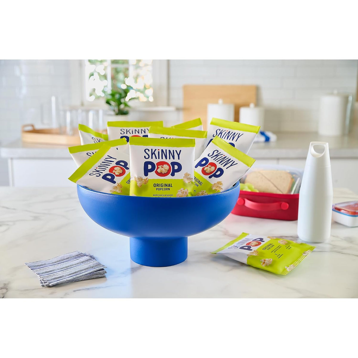 Pantry snack variety pack with popcorn and cheese puffs
