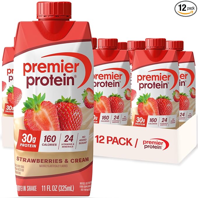 Premier Protein Strawberries and Cream protein shake 12 pack