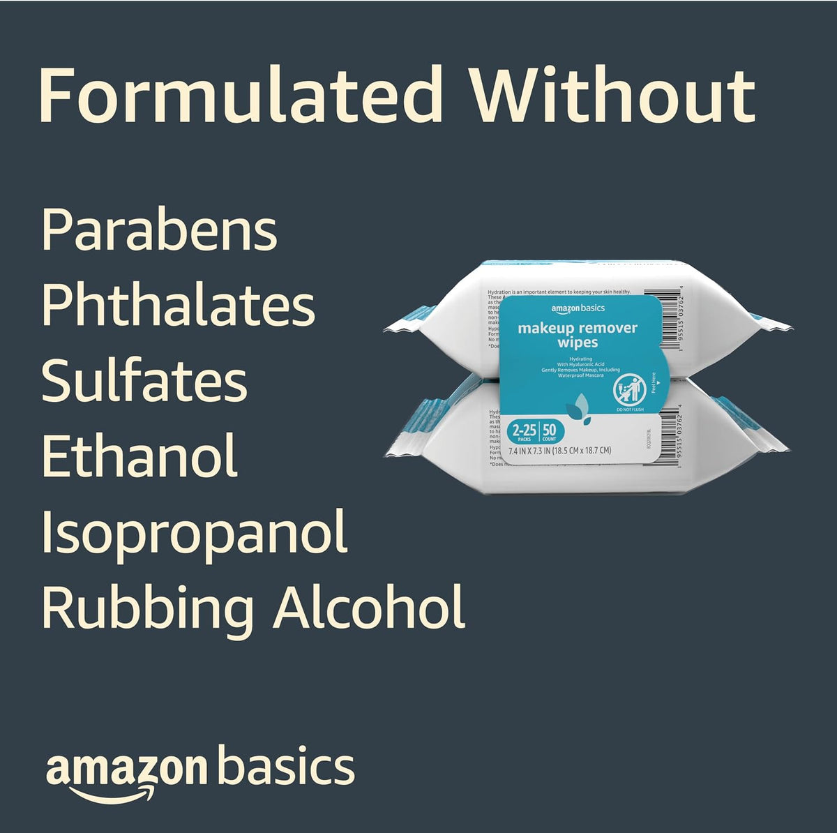 25-count makeup cleansing wipes twin pack