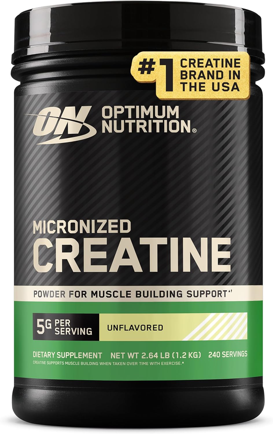Optimum Nutrition micronized creatine powder container