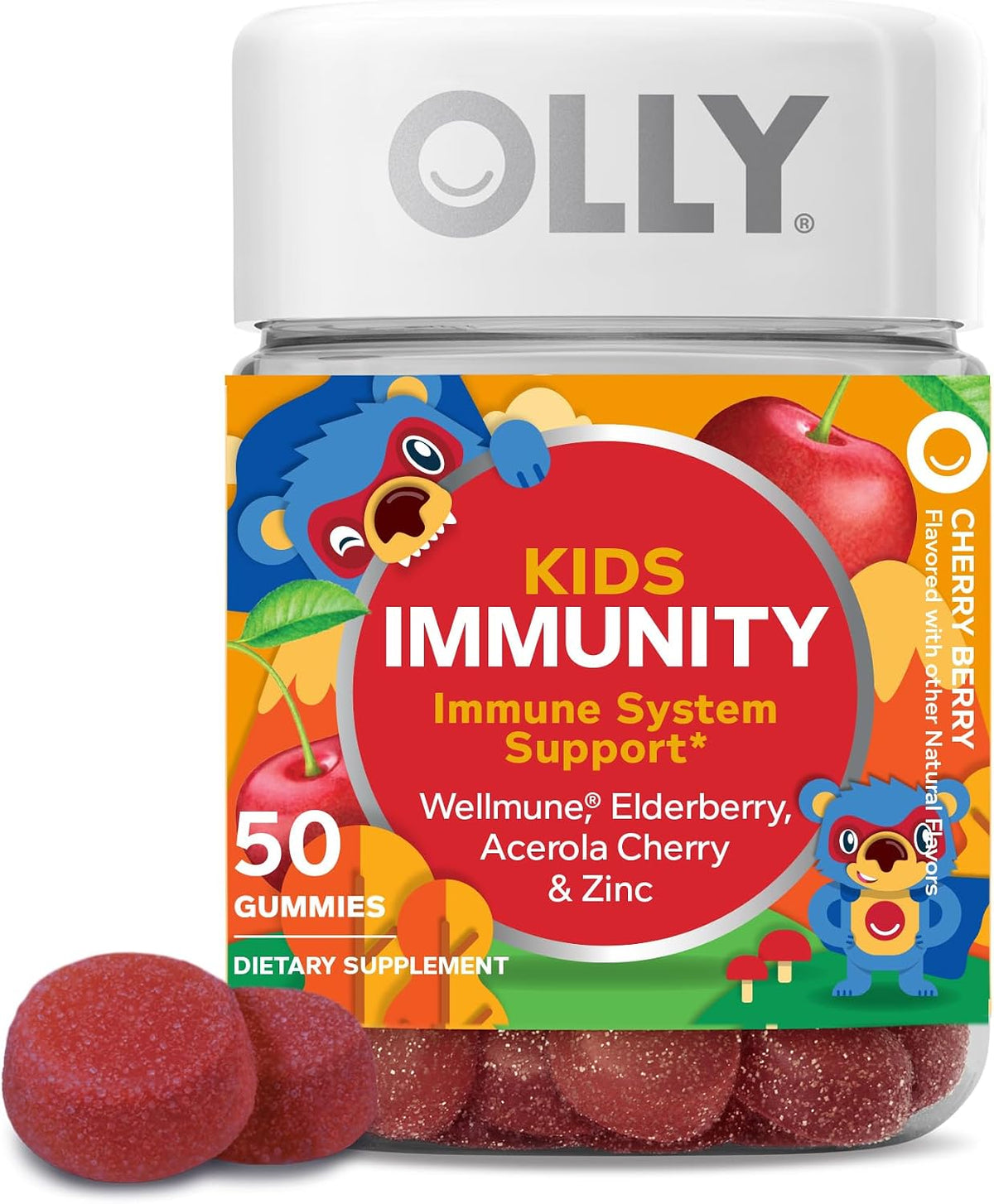 OLLY Kids Immunity gummy supplement bottle