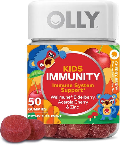 OLLY Kids Immunity cherry berry gummies 50 count