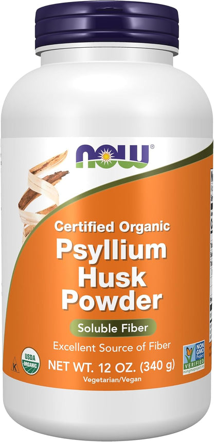 NOW soluble fiber psyllium husk supplement