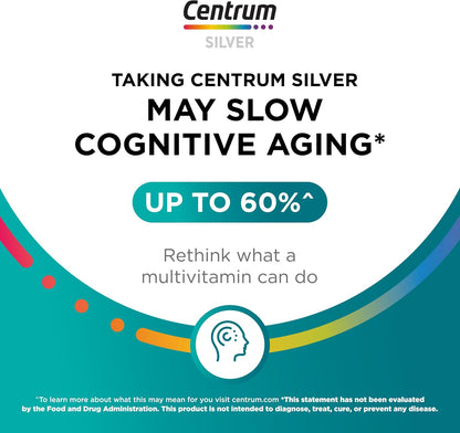 Centrum Silver 200 tablet multivitamin supplement bottle