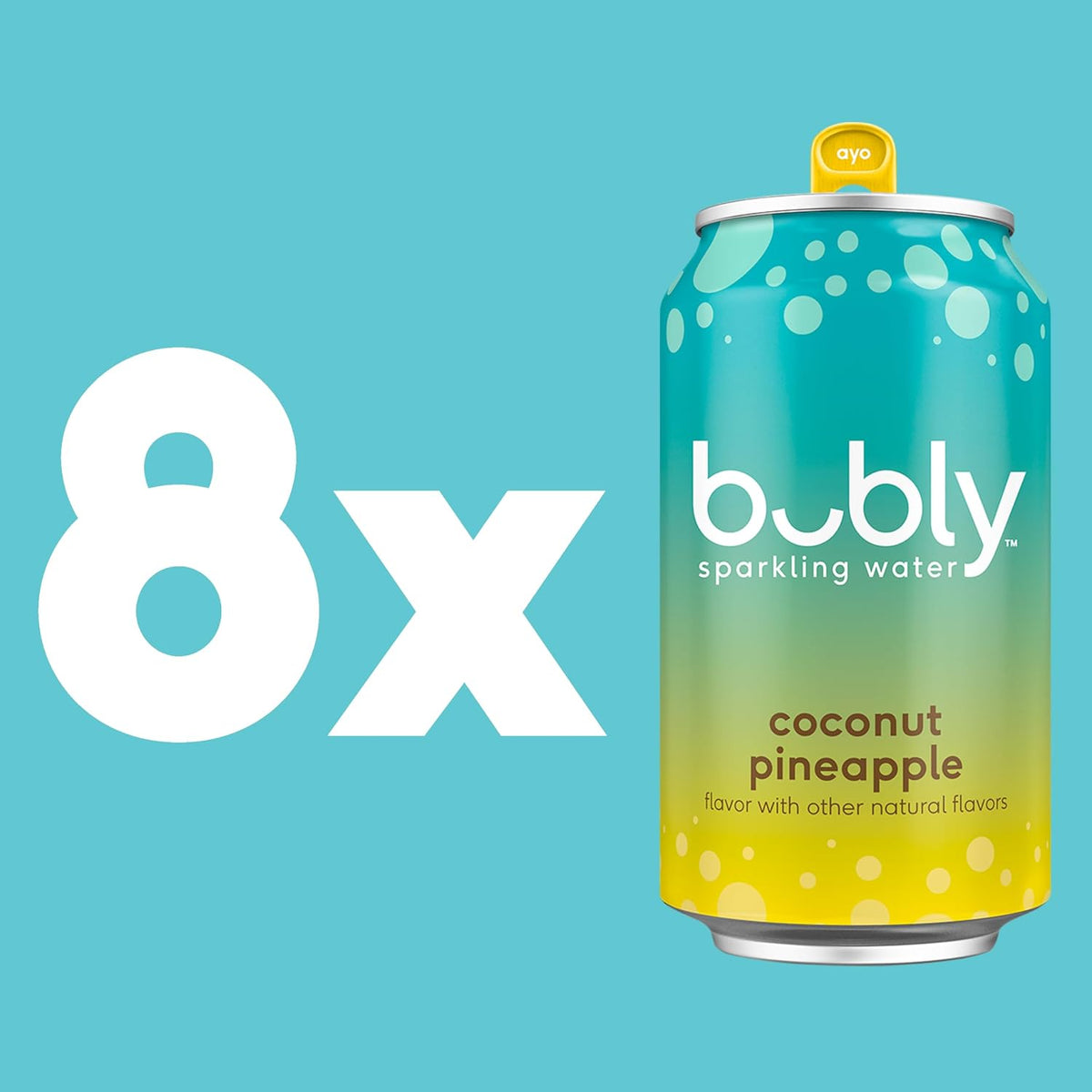 Coconut pineapple flavored sparkling water pack