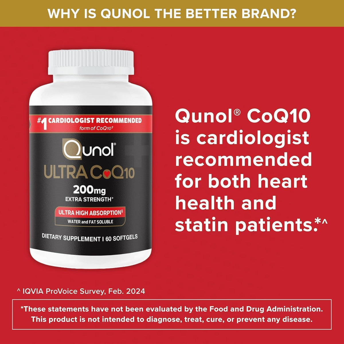 Qunol Ultra CoQ10 supplement bottle label details