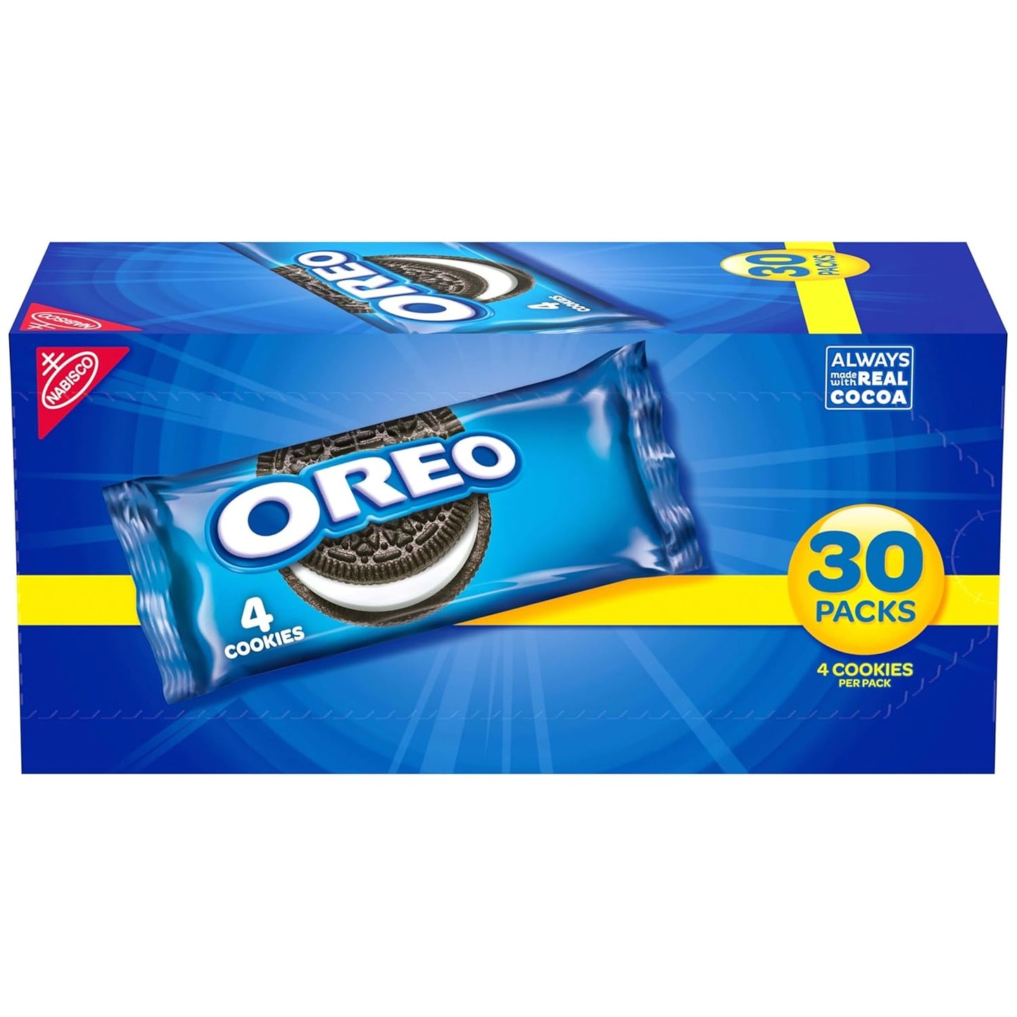 Visit the Oreo Store — OREO Chocolate Sandwich Cookies, 30 Snack Packs (4 Cookies Per Pack)