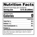 Clear seltzer water bottle with simple label