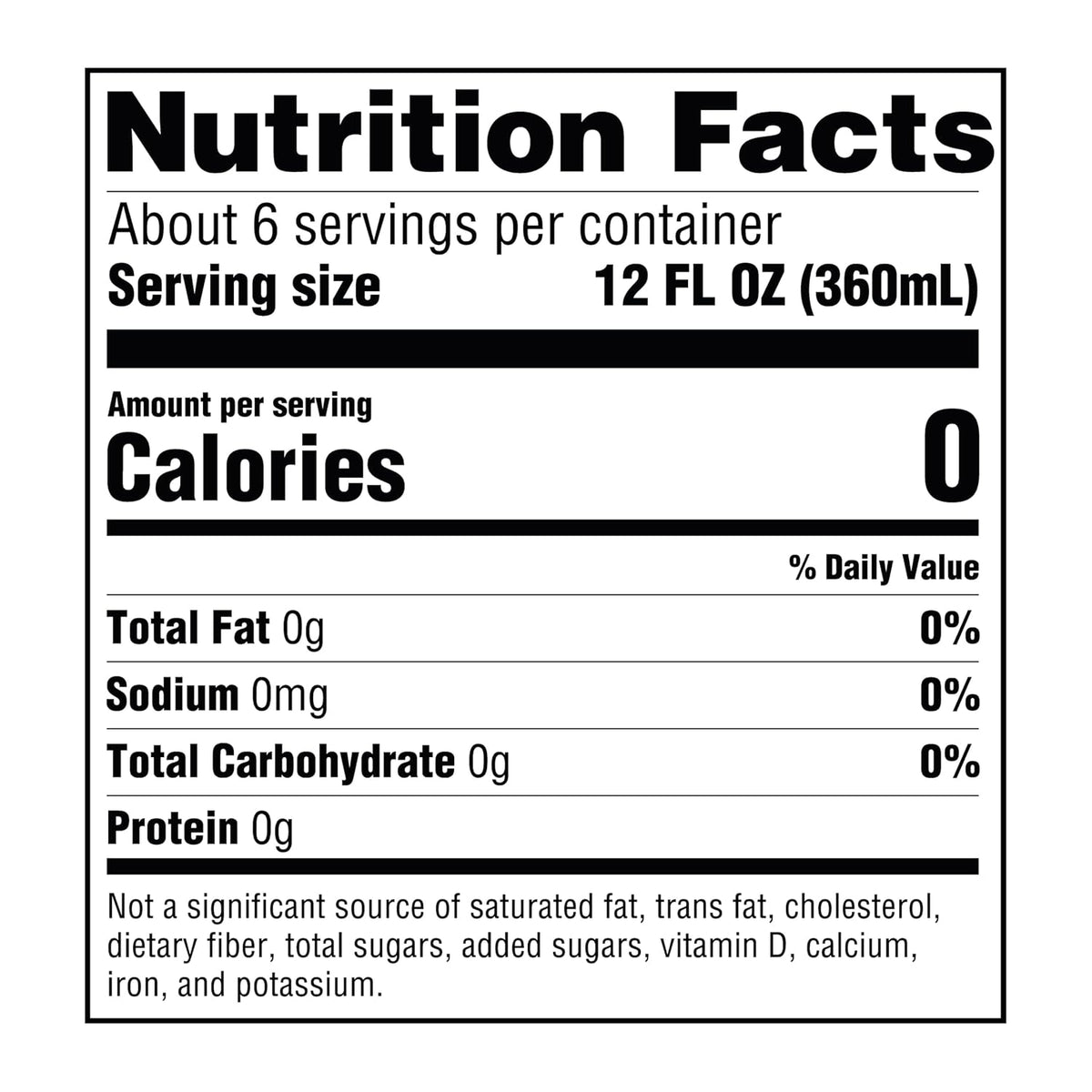 Clear seltzer water bottle with simple label