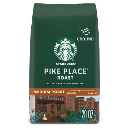 Starbucks ground coffee Pike Place Roast front package