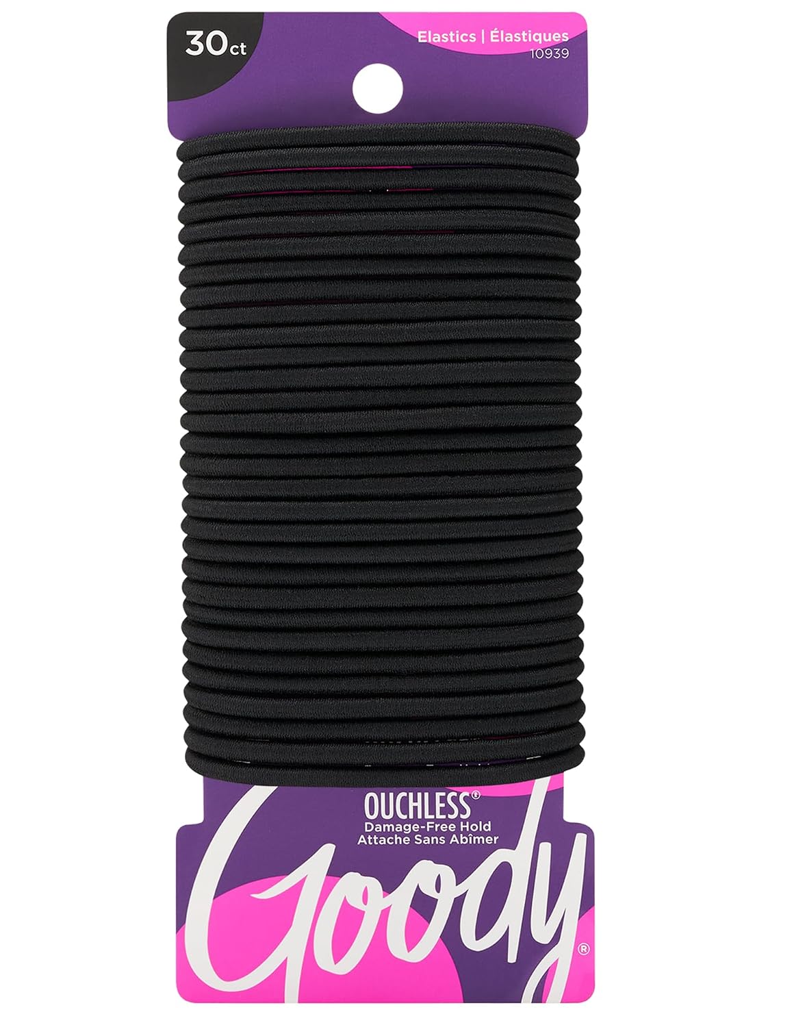 Black 4MM ponytail holders for all hair types