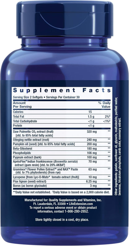 Ultra Prostate Formula 60 softgels front label