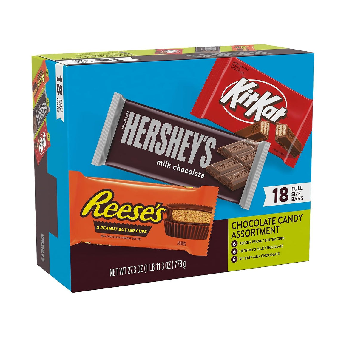Chocolate candy bar assortment for sharing and events