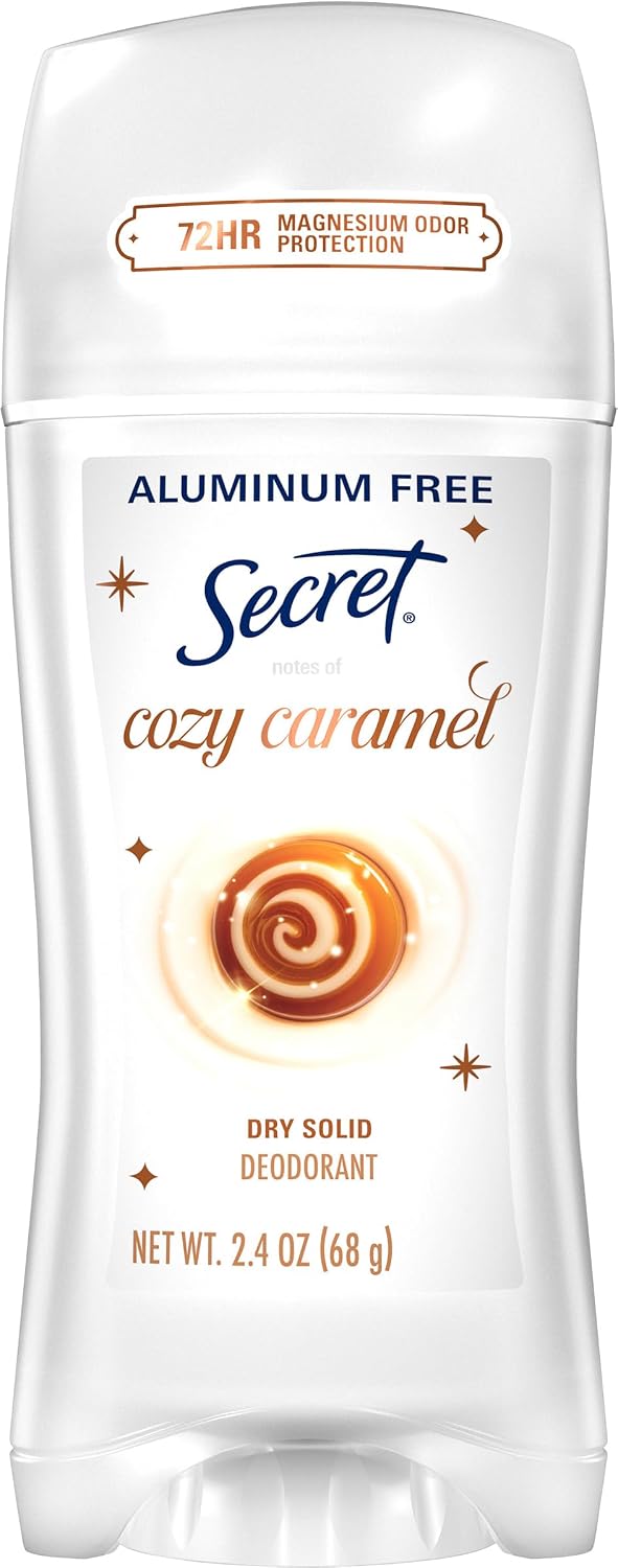 Secret aluminum-free deodorant in Cozy Caramel, 2.4 oz