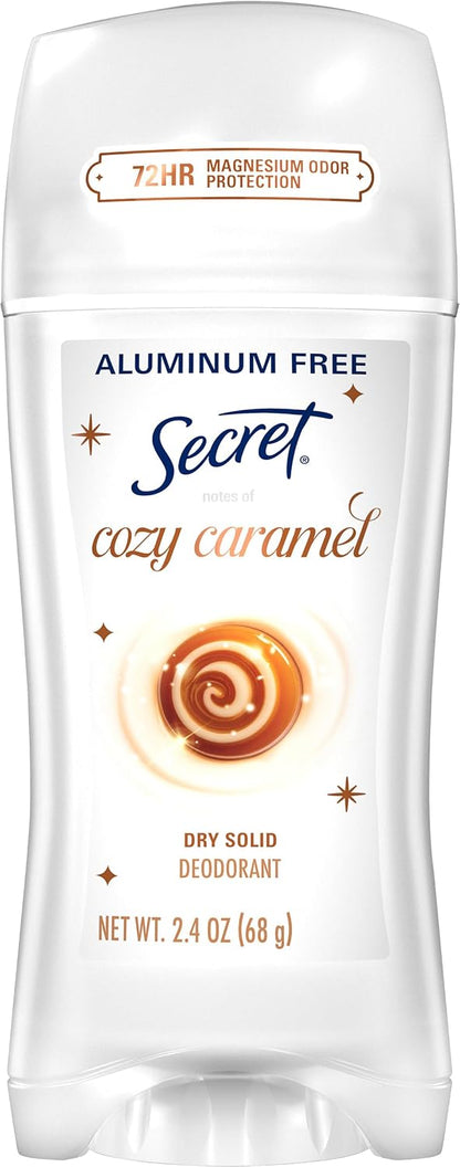 Secret aluminum-free deodorant in Cozy Caramel, 2.4 oz