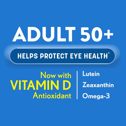 Ocuvite 50+ adult eye vitamin softgels label