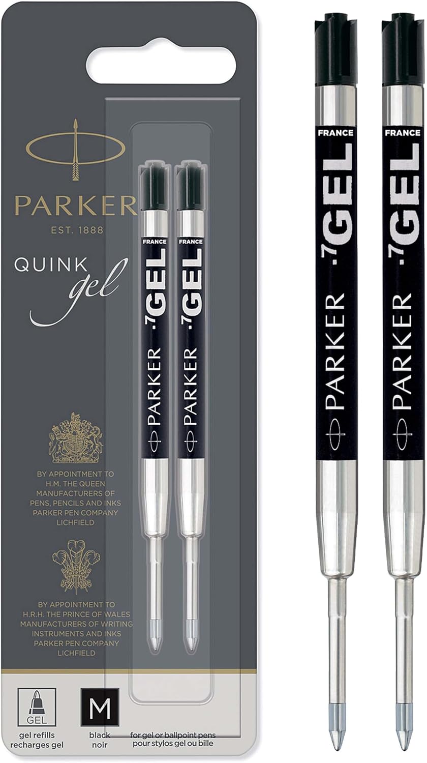 Parker retractable gel ink pen refill black ink