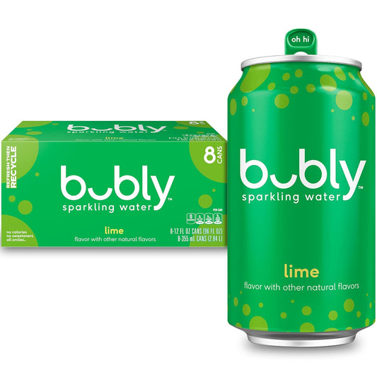 Bubly lime sparkling water 12 fl oz cans