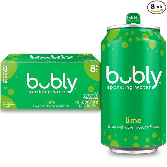 Bubly lime sparkling water 8 pack cans