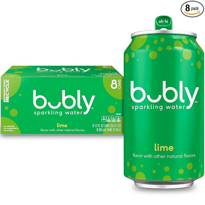 Bubly lime sparkling water 8 pack cans