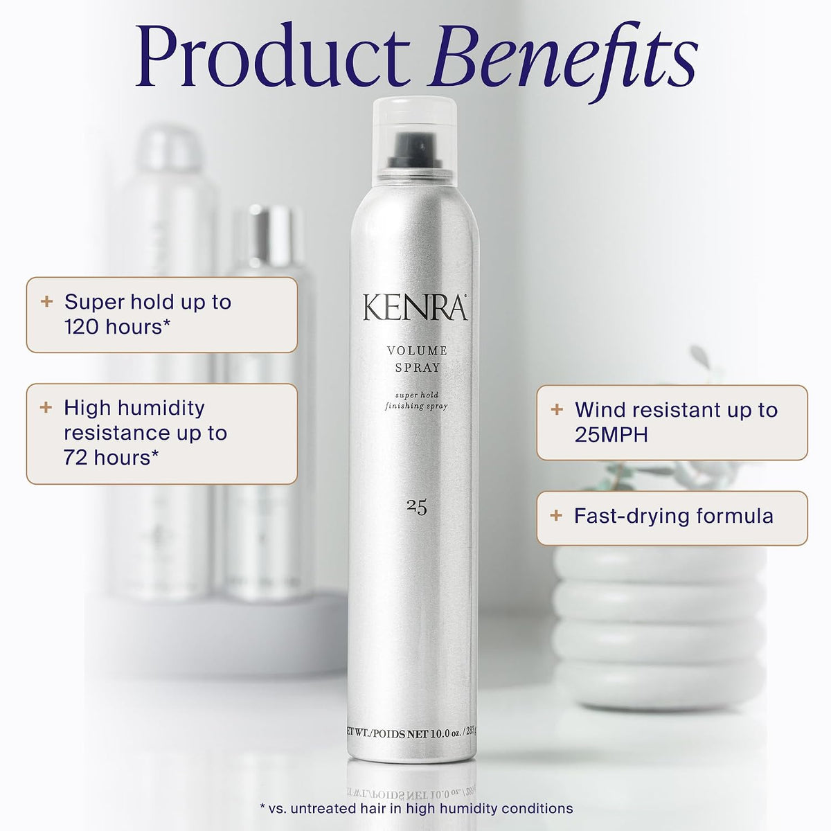 Kenra Professional hairspray for brushable volume