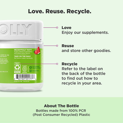 OLLY 50 count berry melon fiber gummy rings