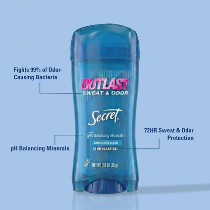 Secret Outlast 72 hour sweat and odor protection gel