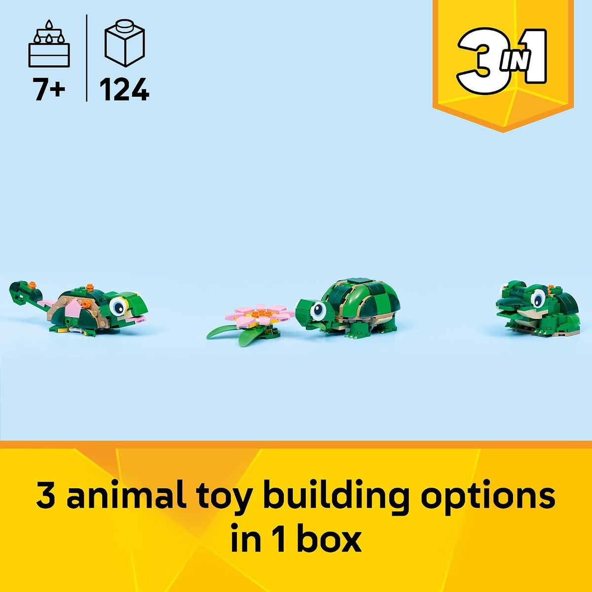LEGO Creator animal models turtle chameleon frog