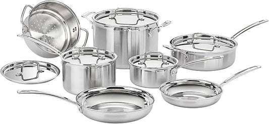 Cuisinart MultiClad Pro 12-piece stainless steel cookware set