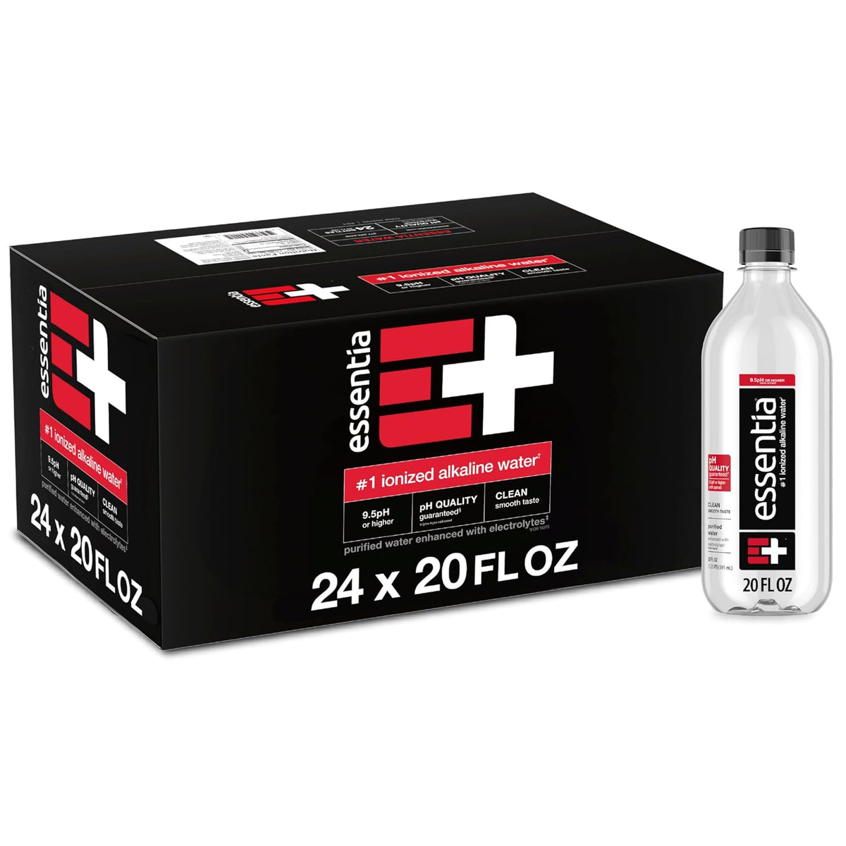 Essentia 9.5 pH alkaline water bottles