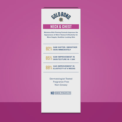 Fast absorbing neck and chest moisturizer by Gold Bond