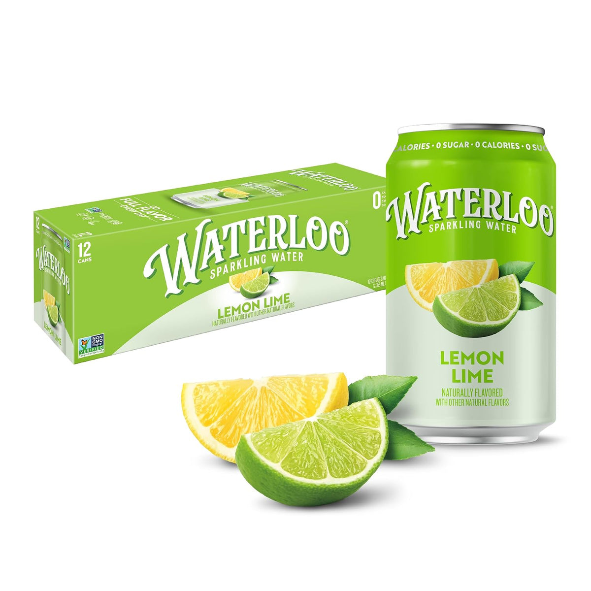 Waterloo Sparkling Water lemon-lime 12 fl oz cans