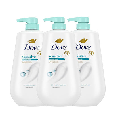 Dove sulfate-free sensitive skin body wash bottles